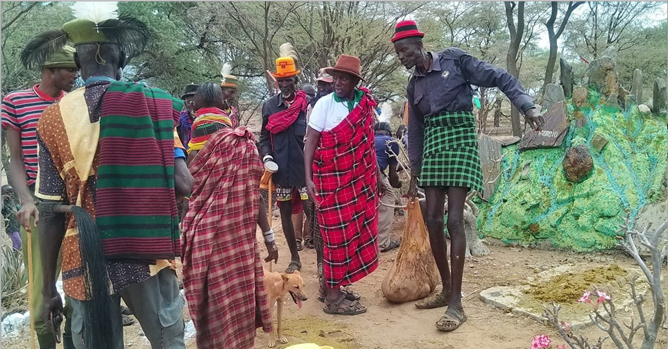 Turkana elders hold cleansing rituals after tree on sacred site falls