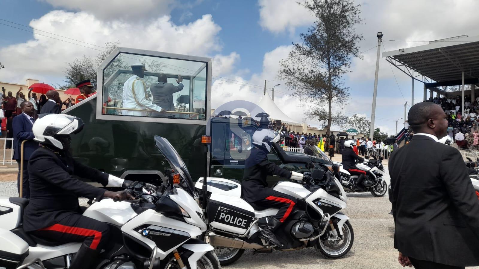 Ruto arrives at Kwale Stadium for Mashujaa Day