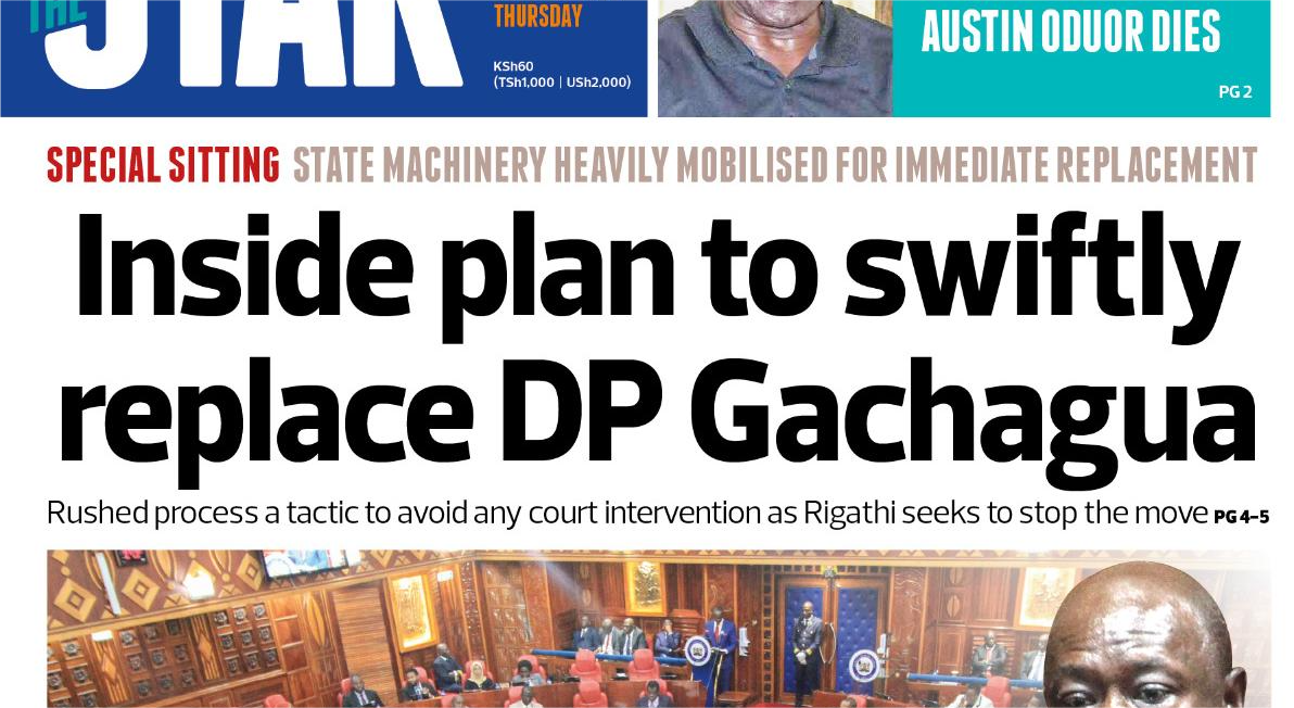 News Brief: Inside plan to swiftly replace DP Gachagua