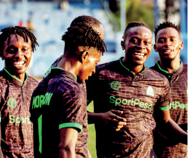 Gor Mahia players celebrate during a recent match