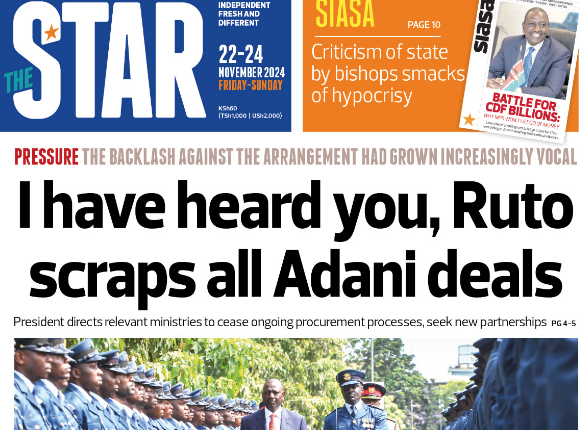 Briefs: I've heard you, Ruto scraps all Adani deals