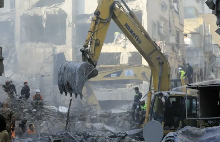 Central Beirut residential building hit by massive Israeli strikes