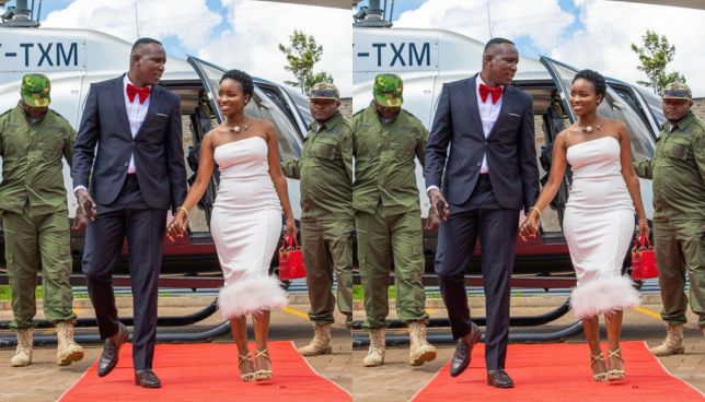 YY Comedian launches his girlfriend to the world complete with a chopper ride