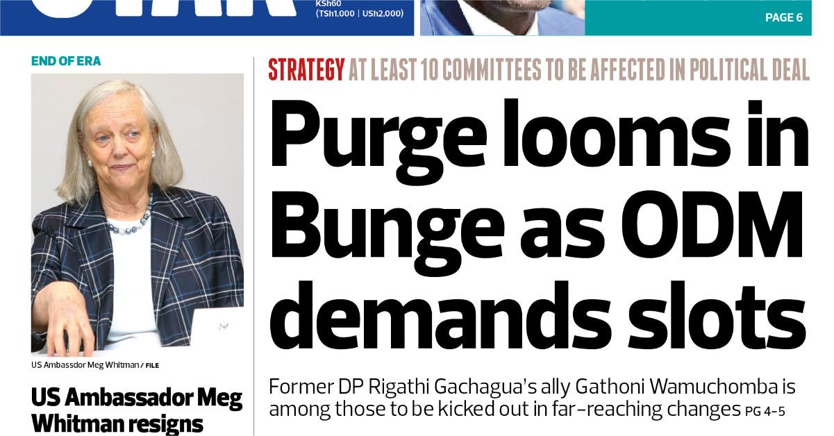Briefs: Purge looms in Bunge as ODM demands slots