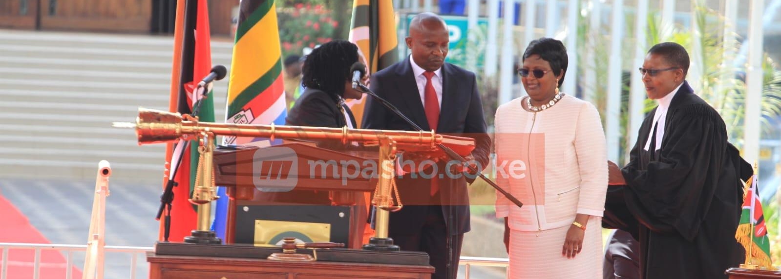 Mrs Kithure Kindiki Rocks Elegant White Outfit to Swearing in Ceremony