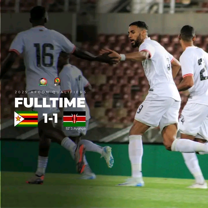 Kenya yashindwa kufuzu kwa AFCON 2025 baada ya sare ya 1-1 dhidi ya Zimbabwe
