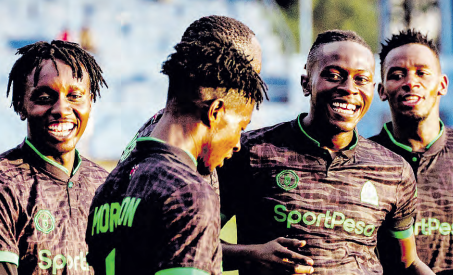 Gor Mahia players in a recent Kenya Premier League match