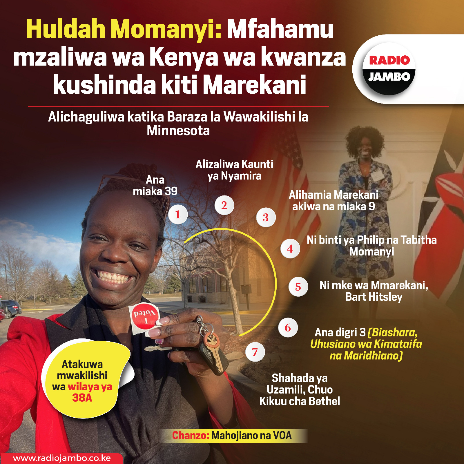 Hulda Momanyi: Mfahamu mwanamke mzaliwa wa Kenya ambaye alishinda kiti cha ubunge Marekani