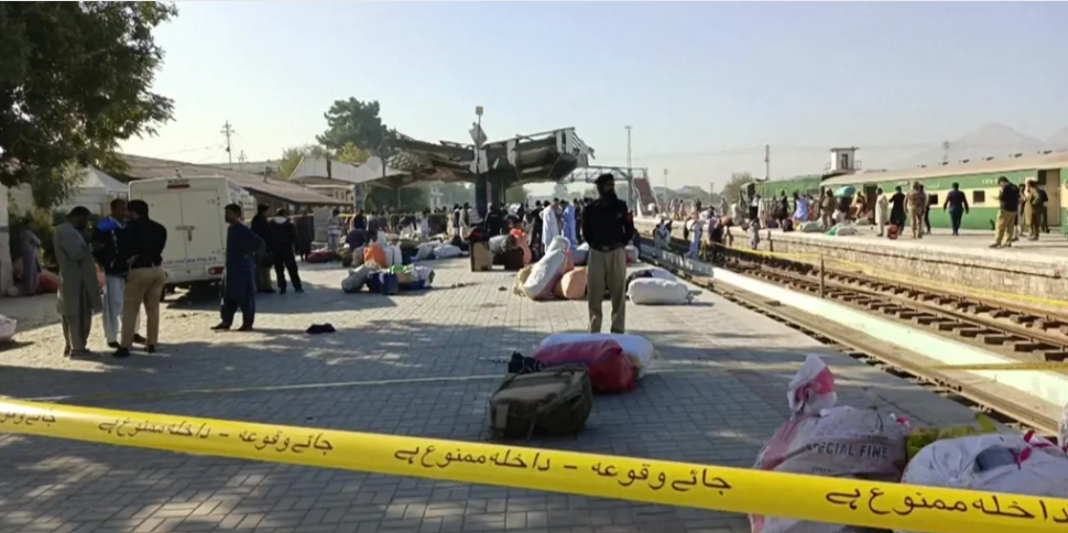 Pakistan railway bomb blast kills at least 24