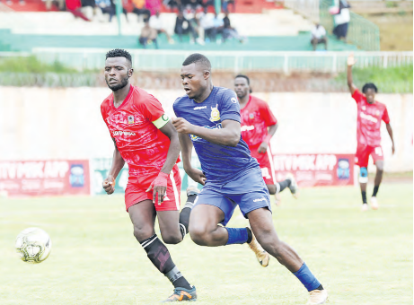 Shabana FC and Kenya Police at Gusii Stadium. Photo; ANGWENYI GICHANA /ANGWENYI GICHANA