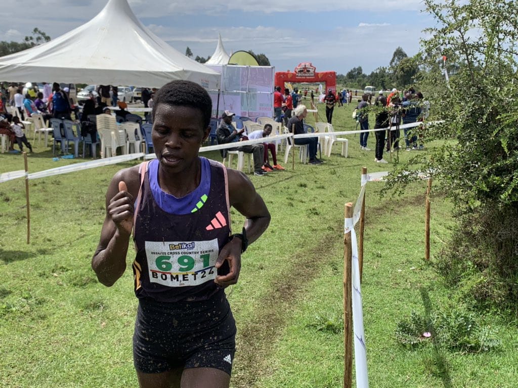 Viola Chepng'eno during the Bomet Cross Country race