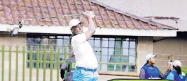 KCB Group Human Resources Director Japheth Achola in action during the KCB East Africa Tour in Ruiru