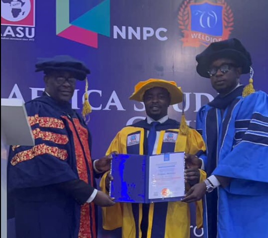 Kuso President Manyara awarded honorary degree in Nigeria