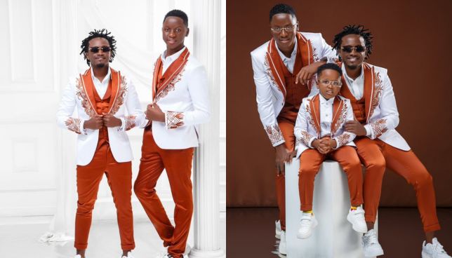 Bahati and his son, Morgan stun in matching outfits for their birthday