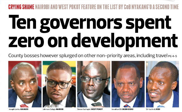 Briefs: 10 governors spent zero on development