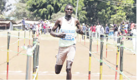 Aaron Cheminingwa during the Nairobi region cross country championships /HANDOUT