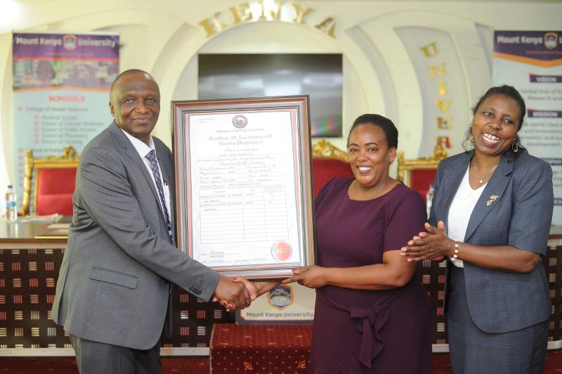 MKU receives re-accreditation from Nursing Council of Kenya to continue training students