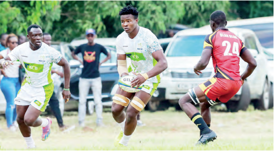 KCB's Austin Sikutwa and Elvis Olukusi in action against Blak Blad last weekend/HANDOUT