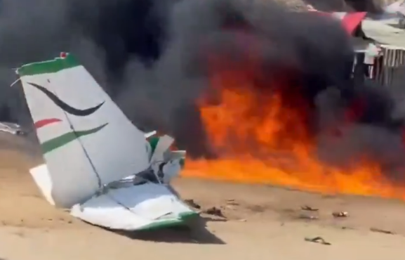 Ndege ya abiria yaanguka na kulipuka moto eneo la Kwachocha, Malindi