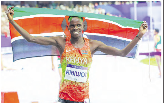 Abraham Kibiwot during the 2024 Paris Olympics /FILE