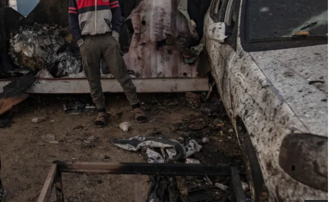 Hamas police chief among 11 killed in Israeli strike on Gaza, medics say