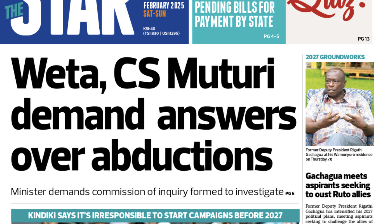 News Brief: Weta, CS Muturi demand answers over abductions