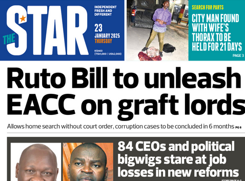 News Brief: Ruto Bill to unleash EACC on graft lords