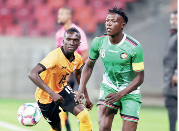 Rooney Onyango in action against Zambia during a past Cosafa Cup Match IN South Africa /FILE