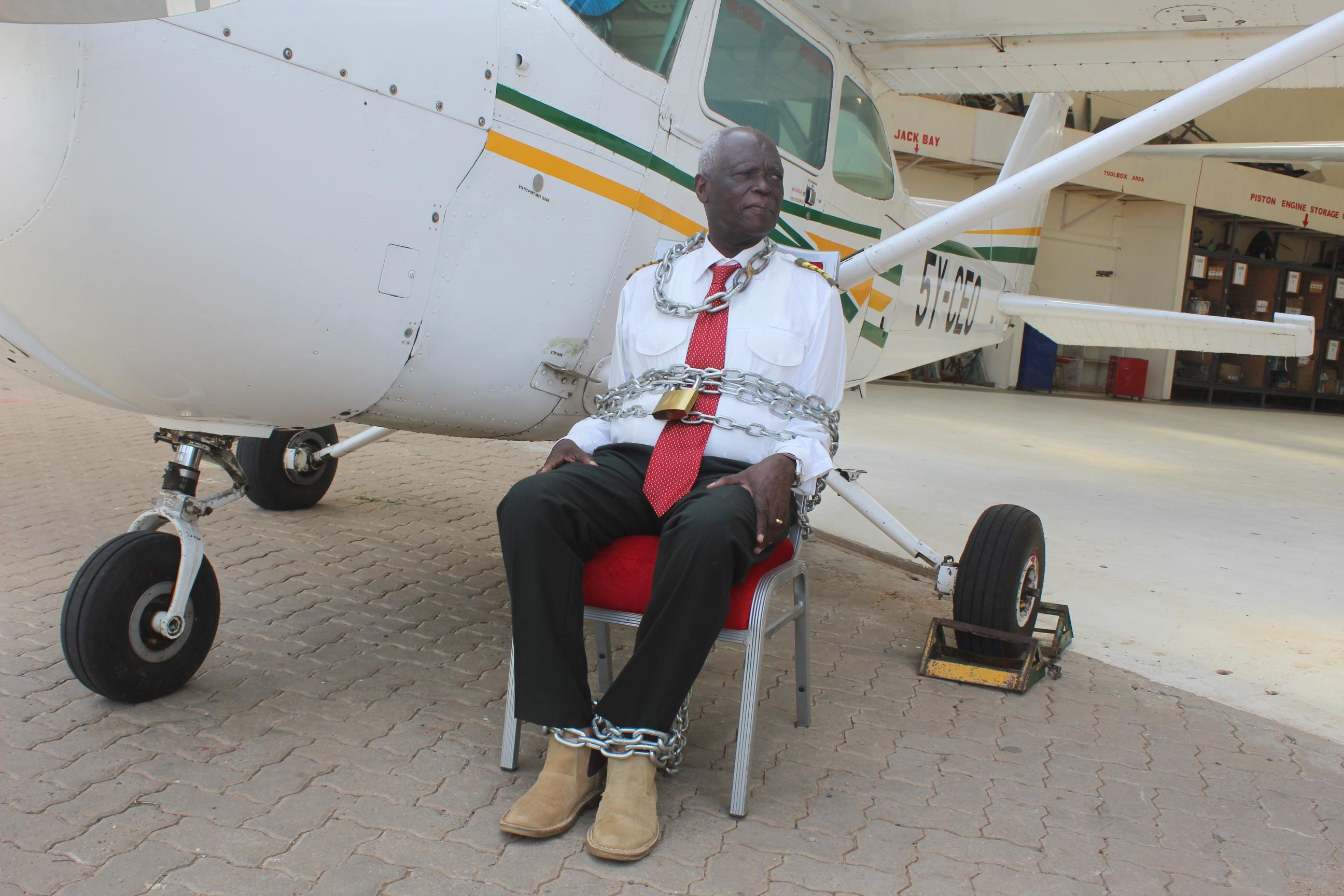 Why veteran pilot chained self to an aircraft at Orly Airpark, Kajiado