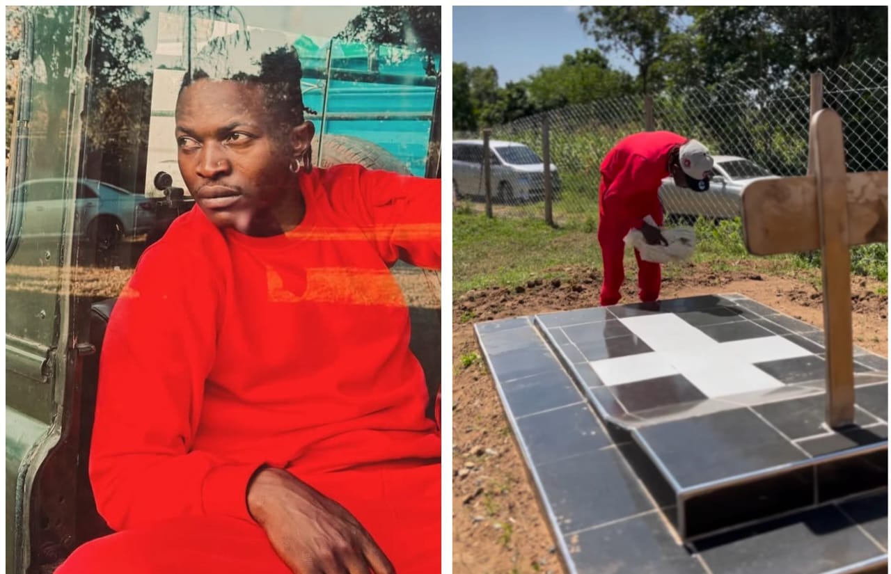 "Bado naendelea kusukuma!" Mr Seed asema kihisia huku akipangusa kaburi la mamake