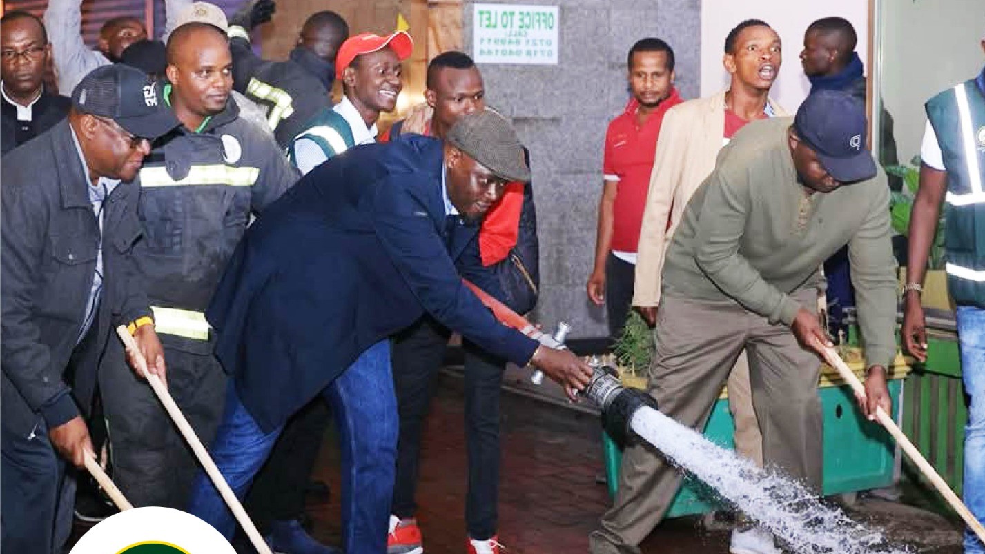Gavana Sakaja aimarisha usafi katikati ya jiji la Nairobi