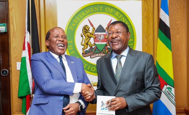 [PHOTOS]: Wetang'ula hosts Botswana's envoy to Kenya Sesinyi