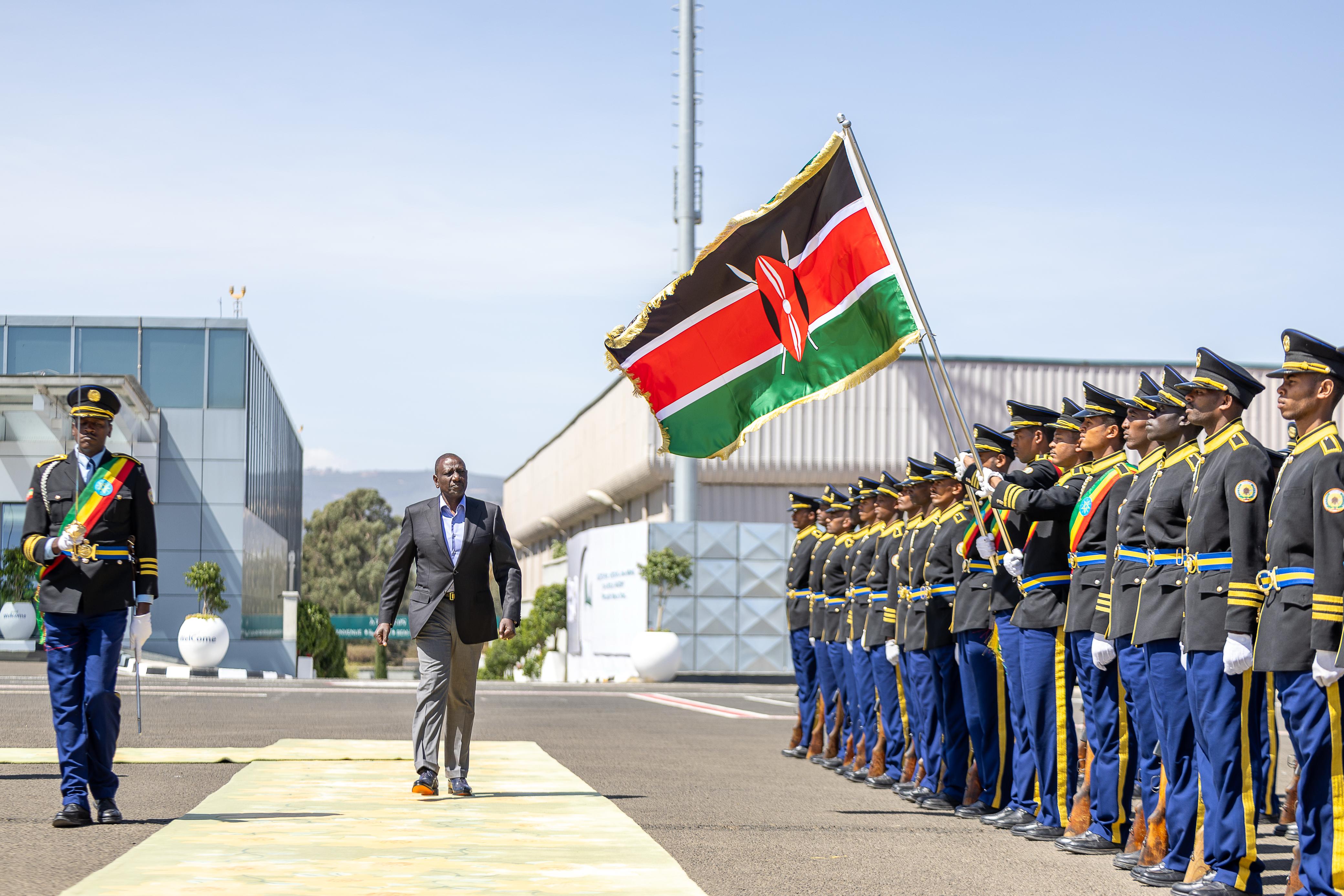 PHOTOS:Ruto arrives in Addis for AU summit