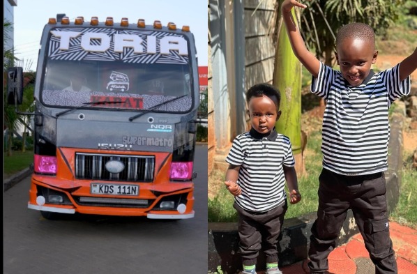 Njugush Buys His Son Toria Brand New Super Metro Bus!