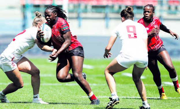 Sheila Chajira breaks through the Poland defence during a past match /WORLD RUGBY