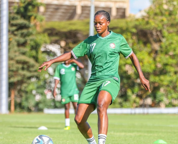 Korazon Aqcuino during a training a session at Kasarani Annex