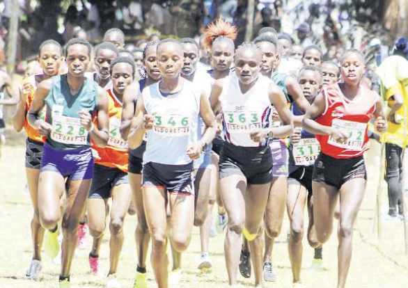 Athletes compete in the women’s 10km race during the national cross country championships at the Eldoret Sports Club /TEDDY MULEI