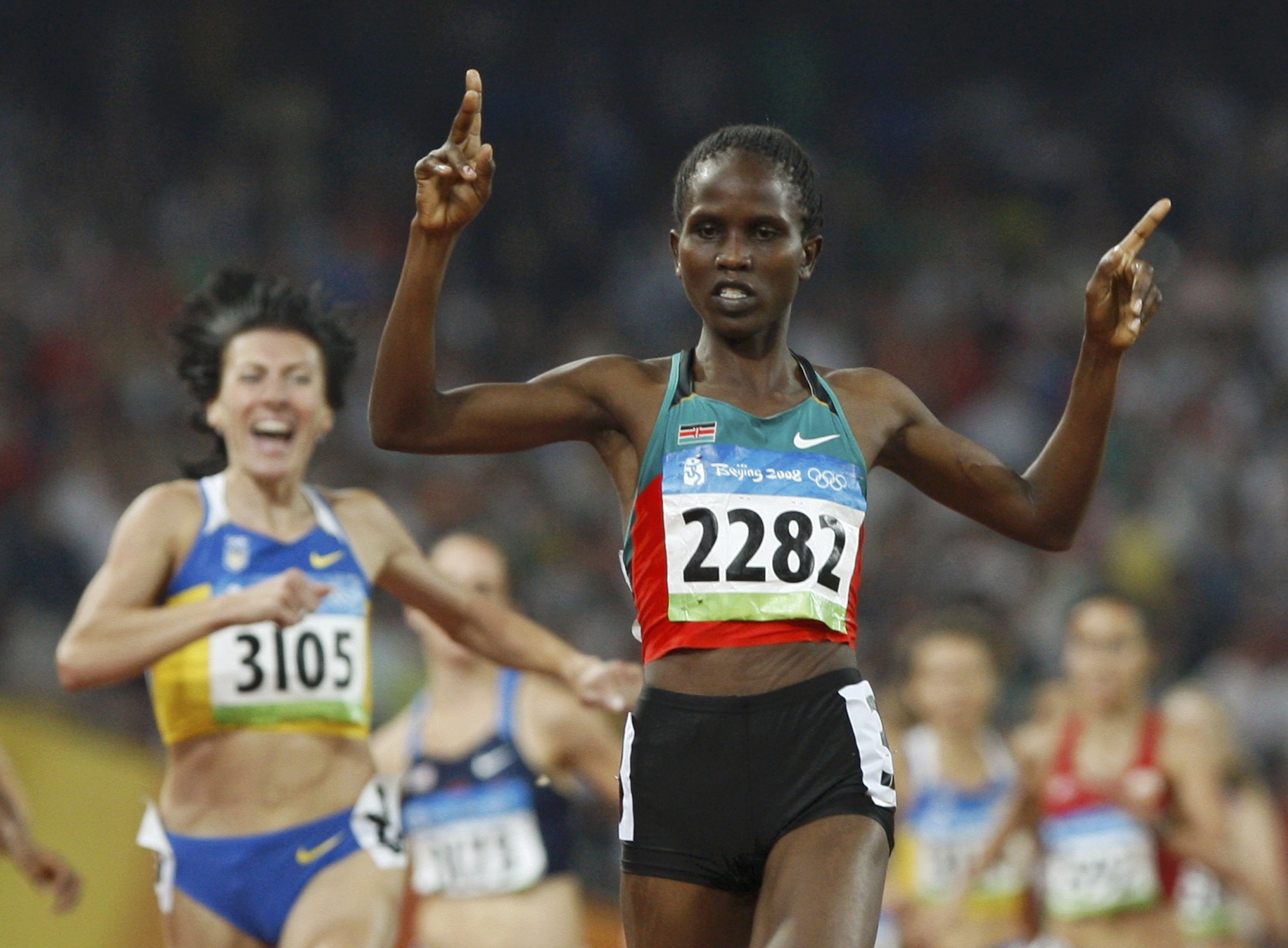1. Nancy Jebet in an 800m race during a past Kenya Defence Forces championships at Kasarani /FIL