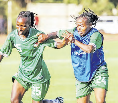 : Harambee Starlets players during a training session ahead of the Wafcon qualifier against Tunisia /HANDOUT