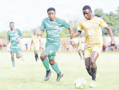 Mara Sugar’s Micheal Isabwa vies with City Stars’ Gilbert Abala /ANGWENYI GICHANA