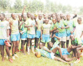 Kisii School’s rugby 15s team celebrate after retaining the Kisii School Open Tournament title /ANGWENYI GICHANA