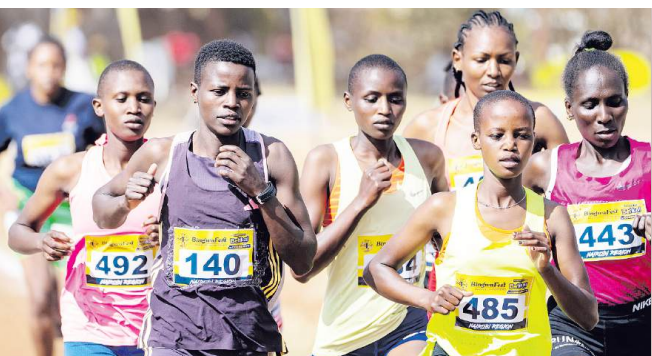 Viola Chepng’eno (140) during the 5,000m race at the Bingwafest /HANDOUT
