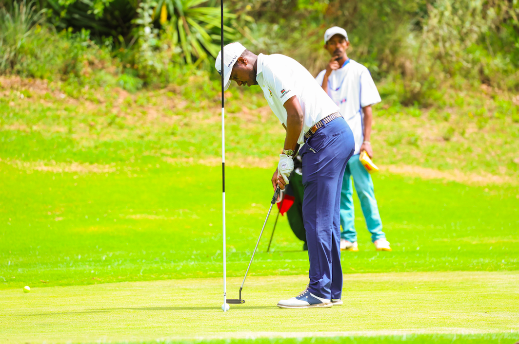 John Lejirma in action at the Great Rift Lodge and Golf Resort on Monday/HANDOUT