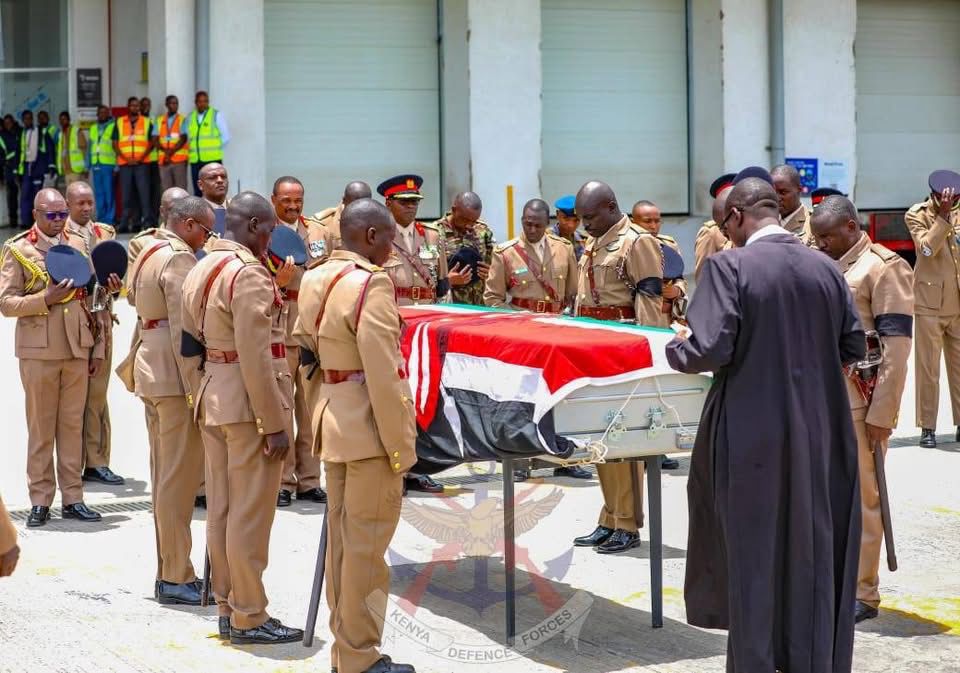 Grief as KDF receives body of slain colleague