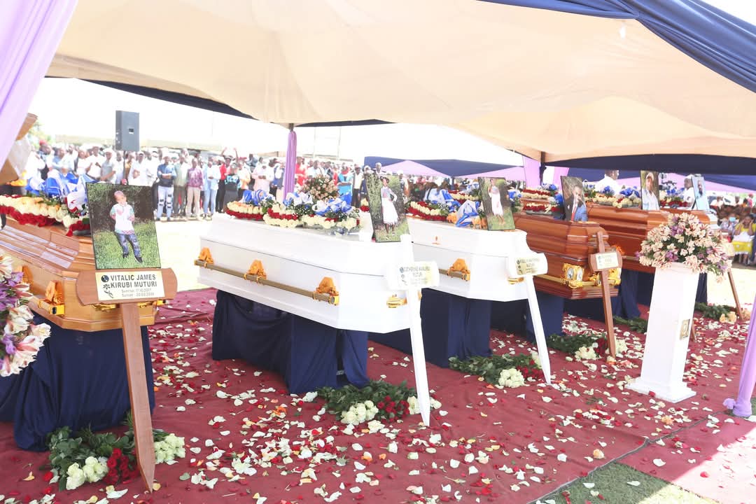 Emotions run high as six family members killed in Mai mahiu crash laid to rest