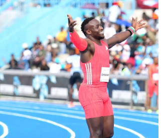 Ferdinand Omanyala during the Botswana Golden Grand Prix / FILE