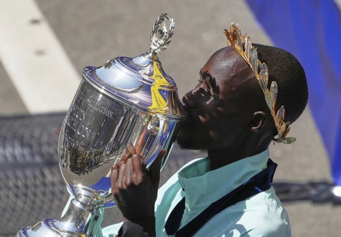 Boston Marathon winner John Korir/SCREENGRAB