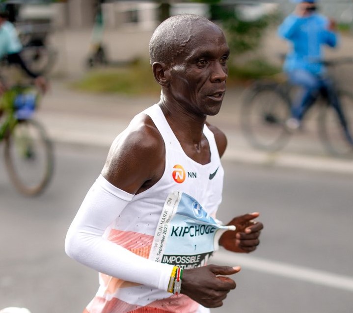 Eluid Kipchoge during the 2023 Berlin Marathon