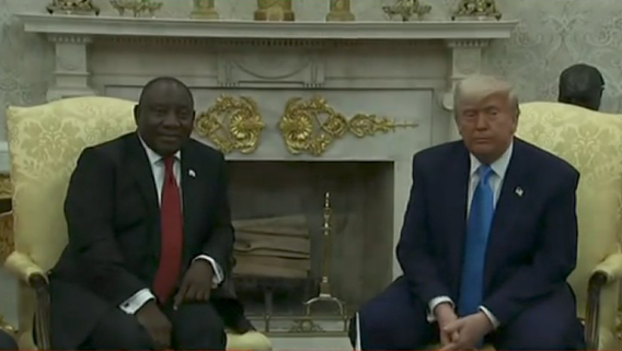 Trump confronts South African president with conspiracy claims
