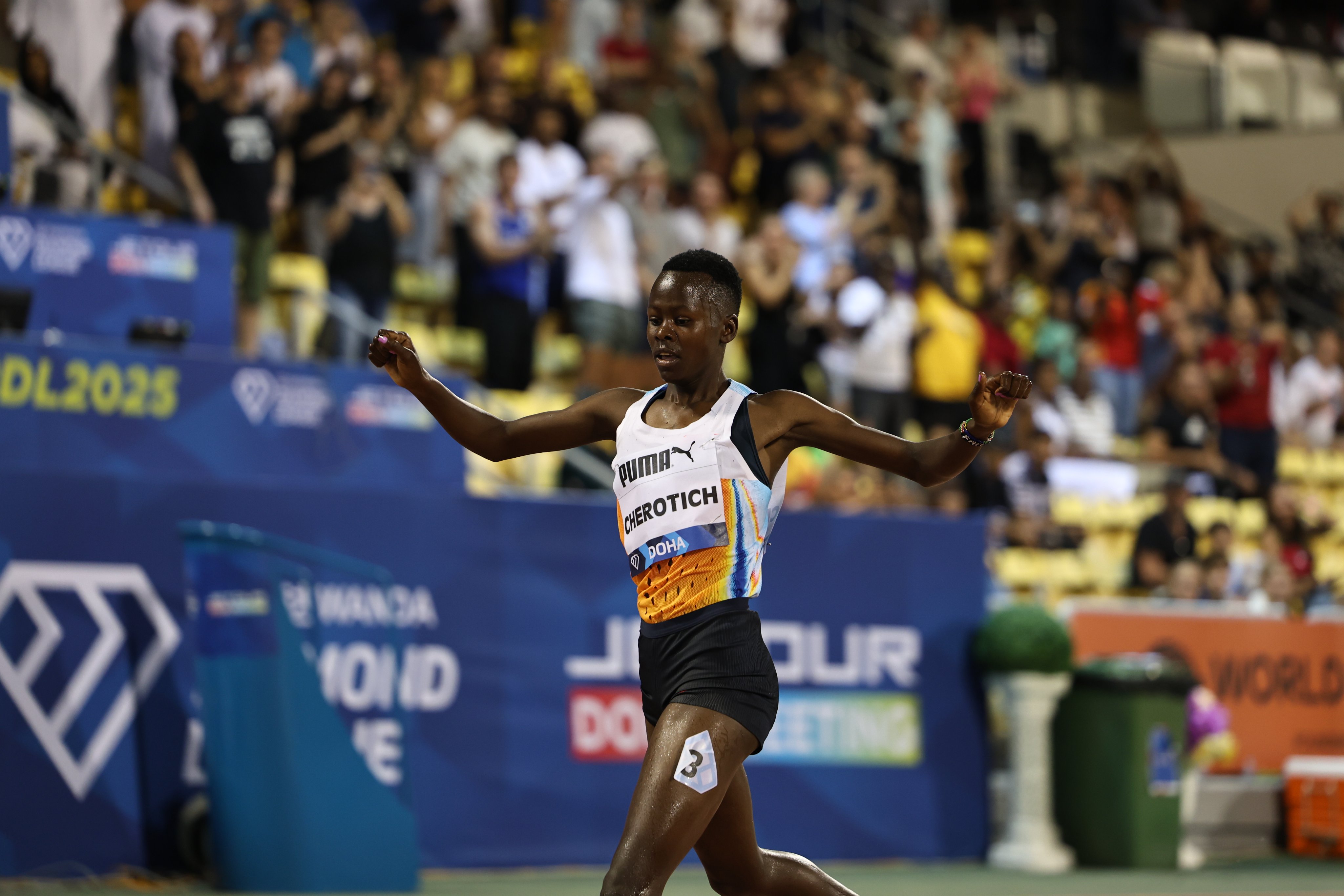Faith Cherotich at the Doha Diamond League/ HANDOUT